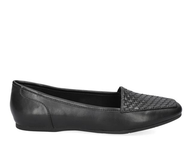 Women's Easy Street Thrill Flats in Black Woven color