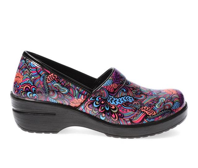 Women's Easy Works by Easy Street Lyndee Bright Pop Slip-Resistant Clogs in Bright Pop color
