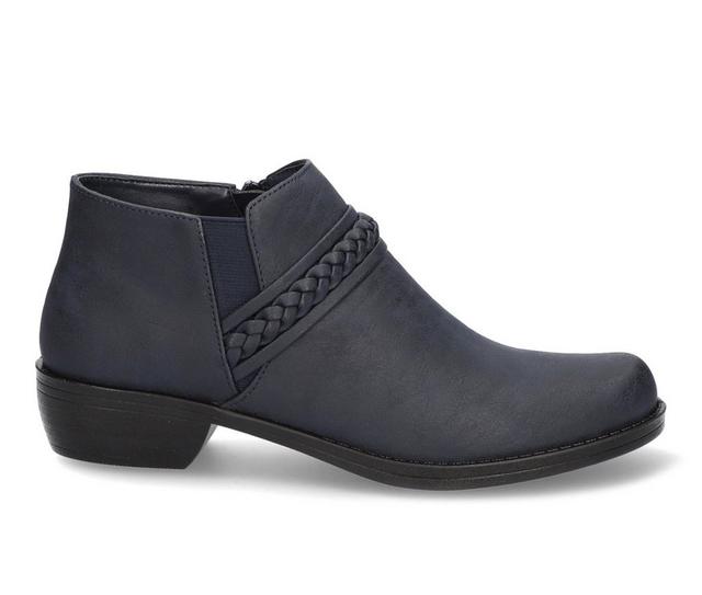 Women's Easy Street Jalia Booties in Navy color