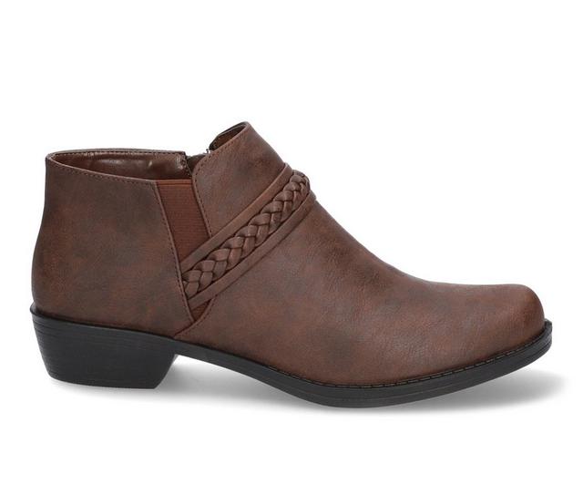 Women's Easy Street Jalia Booties in Brown color