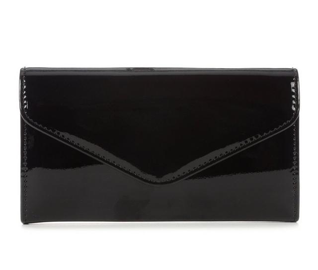 Four Seasons Handbags Patent Clutch in Black color