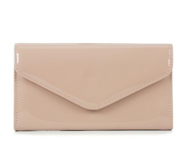 Four Seasons Handbags Patent Clutch in Nude color