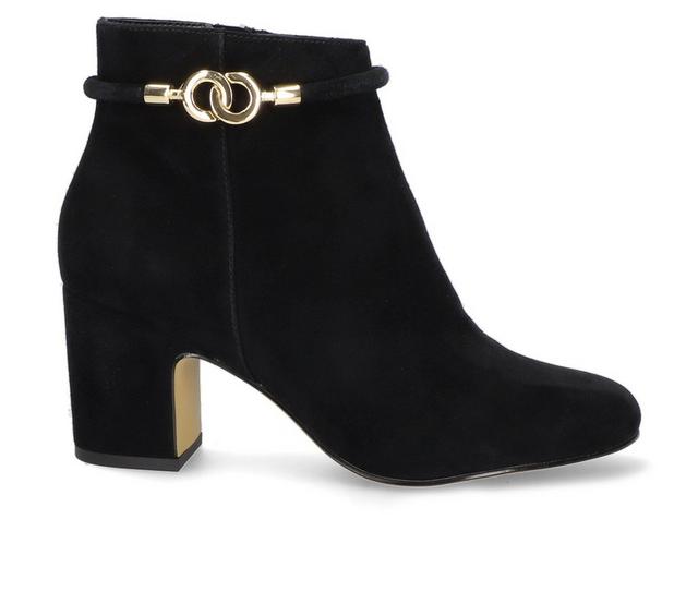 Women's Bella Vita Diaz Booties in Black Suede color