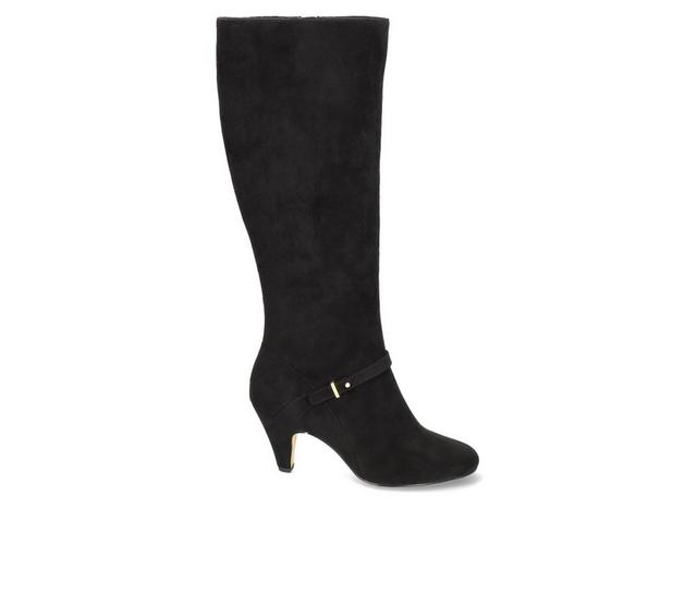 Women's Bella Vita Sasha Knee High Boots in Black Seude WW color