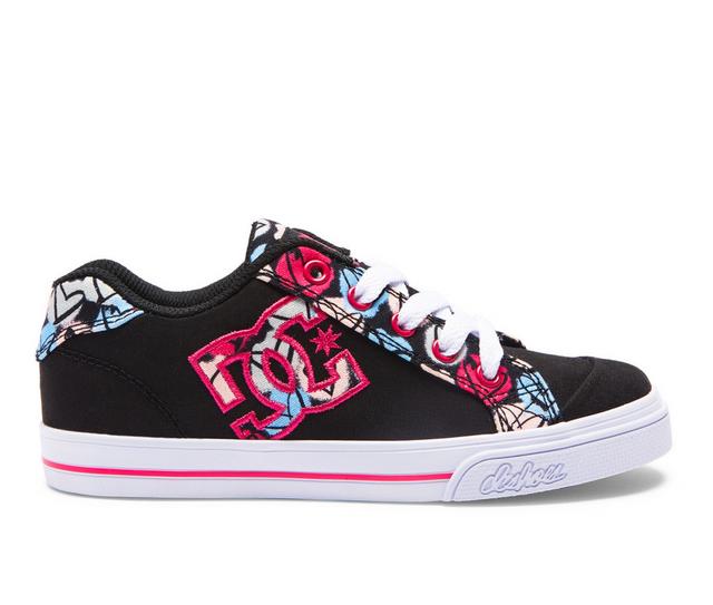 Girls' DC Little Kid & Big Kid Chelsea Skate Shoes in Black/Multi color