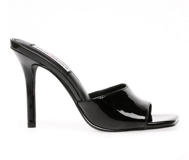 Women's Steve Madden Signal Dress Sandals in Black Patent color
