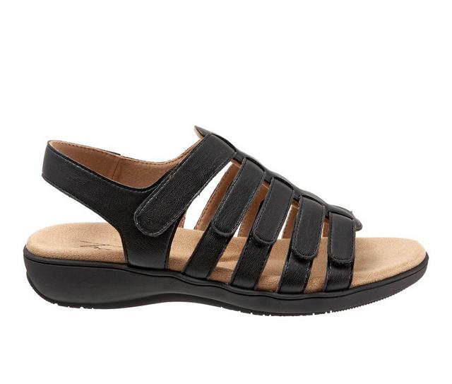 Women's Trotters Tiki Sandals in Black color