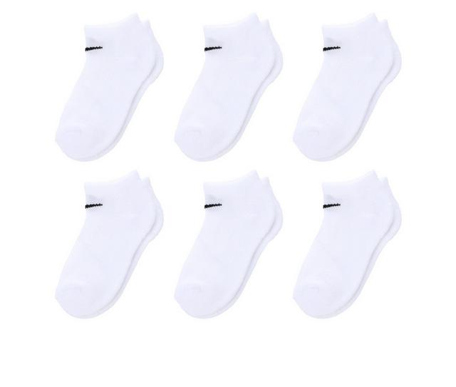 Nike 6P Youth Cush No Show Socks in White XS color