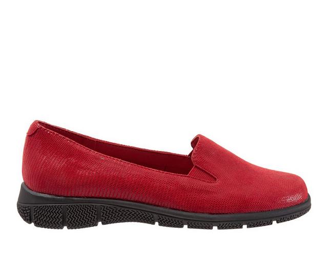 Women's Trotters Universal Slip-On Shoes in Red Patent Sued color