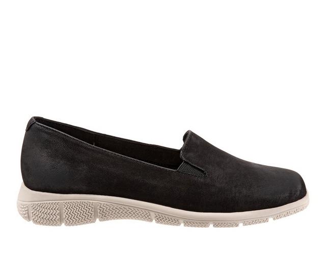 Women's Trotters Universal Slip-On Shoes in Black Nubuck color