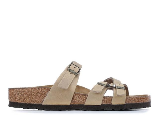 Women's Birkenstock Franca Footbed Sandals in Tobacco Oiled color