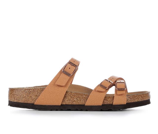 Women's Birkenstock Franca Footbed Sandals in Vegan Pecan color