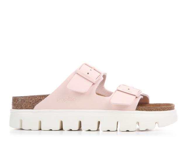 Women's Birkenstock Arizona Chunky Platform Footbed Sandals in Light Rose color