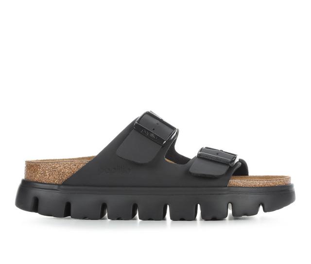 Women's Birkenstock Arizona Chunky Platform Footbed Sandals in Black/Blk color