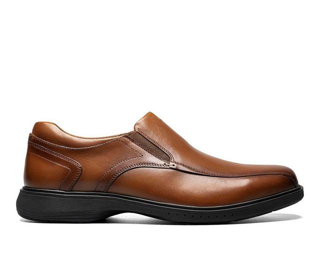 Men's Nunn Bush Kore Pro Bicycle Toe Slip-Resistant Loafers in Cognac color