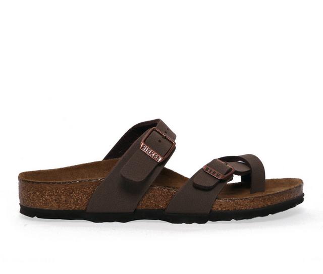 Girls' Birkenstock Little Kid Mayari Footbed Sandals in Mocha color