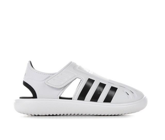 Boys' Adidas Toddler & Little Kid Closed Toe Water Sandals in White/Black color