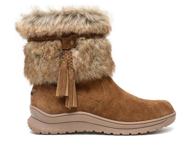 Women's Minnetonka Everett Winter Boots in Dusty Brown color