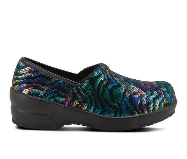 Women's SPRING STEP Selle Tigre Slip Resistant Shoes in Rainbow color
