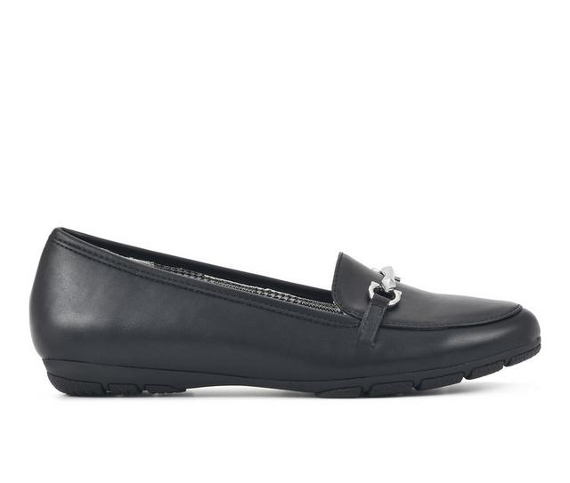 Women's Cliffs by White Mountain Glowing Loafers in Black Smooth color