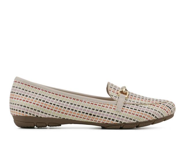 Women's Cliffs by White Mountain Glowing Flats in Multi Raffia color