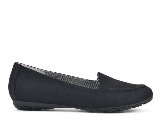 Women's Cliffs by White Mountain Gracefully Flats in Black Fabric color
