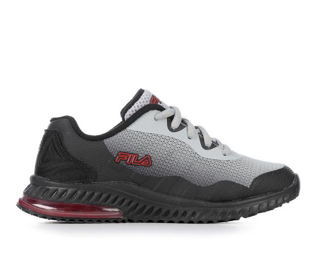 Boys' Fila Little Kid & Big Kid Acumen Viz Running Shoes in Grey/Black/Red color