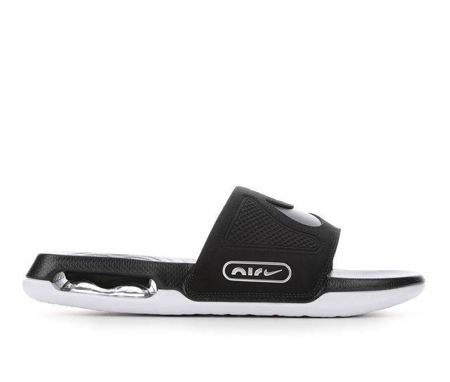 Men's Nike Air Max Cirro Sport Slides in Blk/Silver/Wht color