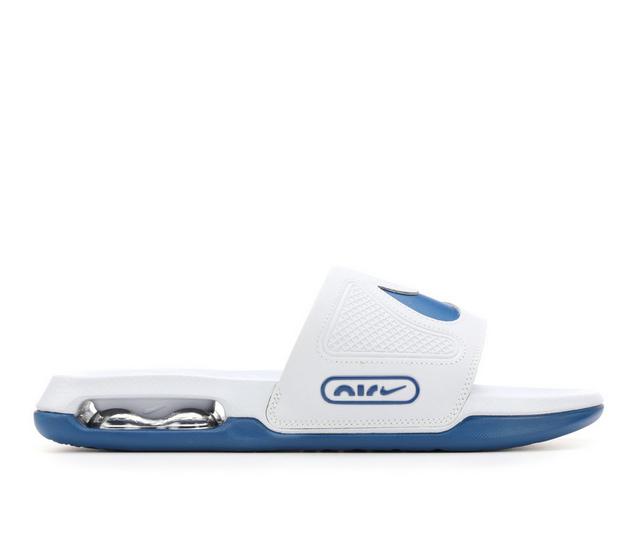Men's Nike Air Max Cirro Sport Slides in Plat/Blue/Blue color