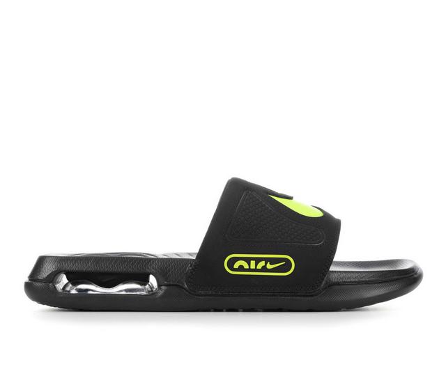 Men's Nike Air Max Cirro Sport Slides in Black/Cyber/Blk color