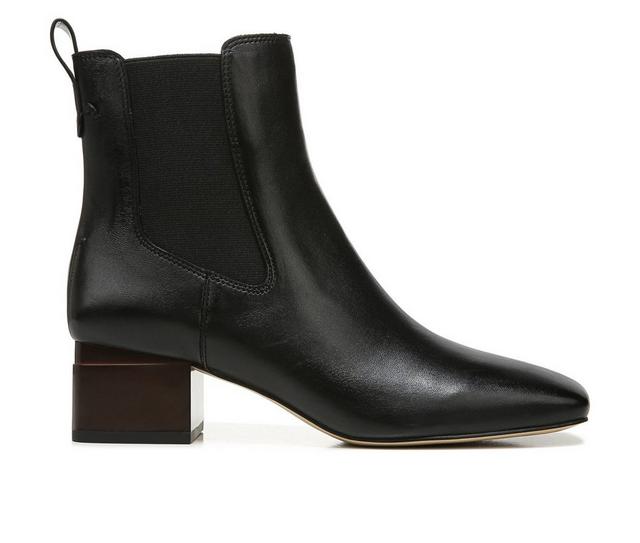 Women's Franco Sarto Waxton Ankle Booties in Black Leather color