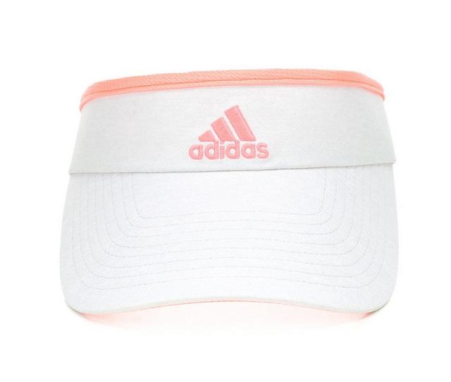 Adidas Women's Match Visor in White/Acid Red color