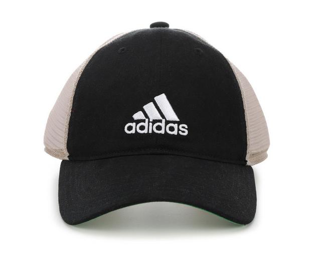 Adidas Men's Relaxed Mesh Snapback Cap in Black/Wht/Khaki color