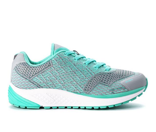 Women's Propet One Walking Shoes in Grey/Mint color