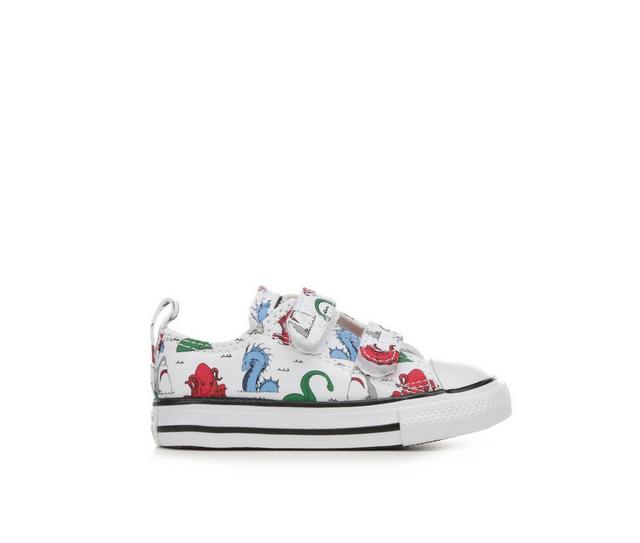 Boys' Converse Toddler Chuck Taylor All Star 2V Sea Monster Sneakers in Wht/Multi/Black color