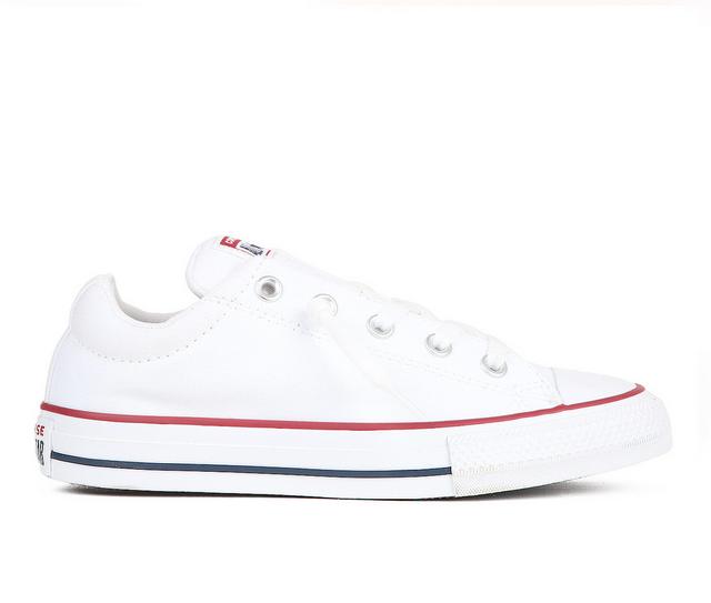 Kids' Converse Big Kid Chuck Taylor All Star Street Ox Slip-On Sneakers in Optical White color