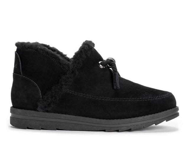 Women's MUK LUKS Sunset Winter Booties in Black color