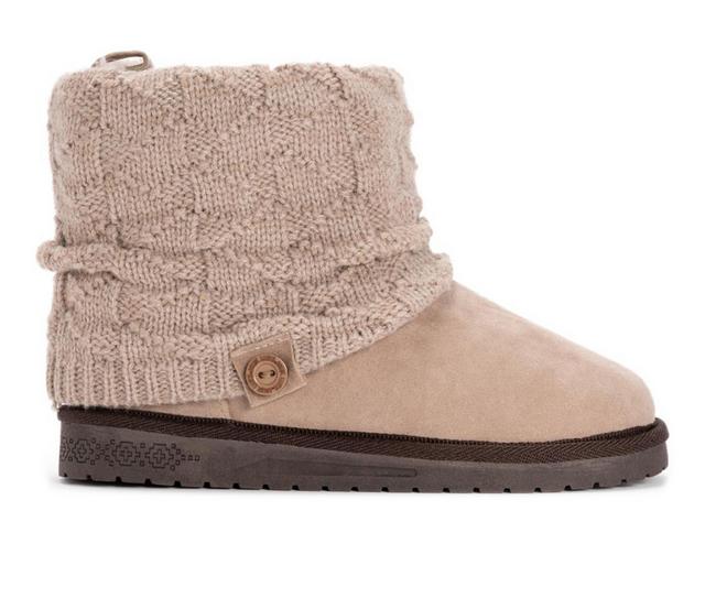 Women's Essentials by MUK LUKS Laurel Water Resistant Winter Boots in Stone/FairyDust color