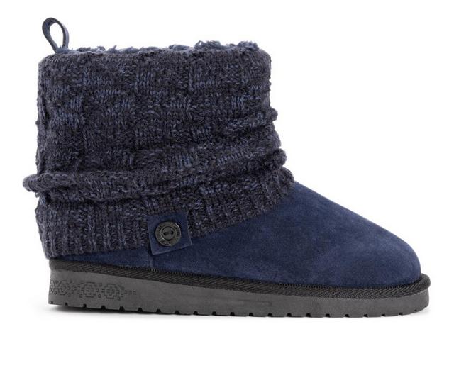 Women's Essentials by MUK LUKS Laurel Water Resistant Winter Boots in Navy color