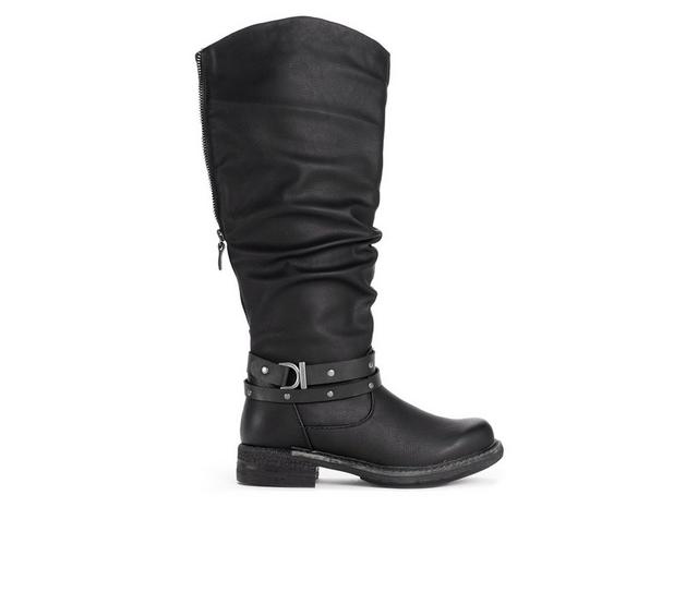 Women's MUK LUKS Logger Victoria Knee High Boots in Black color