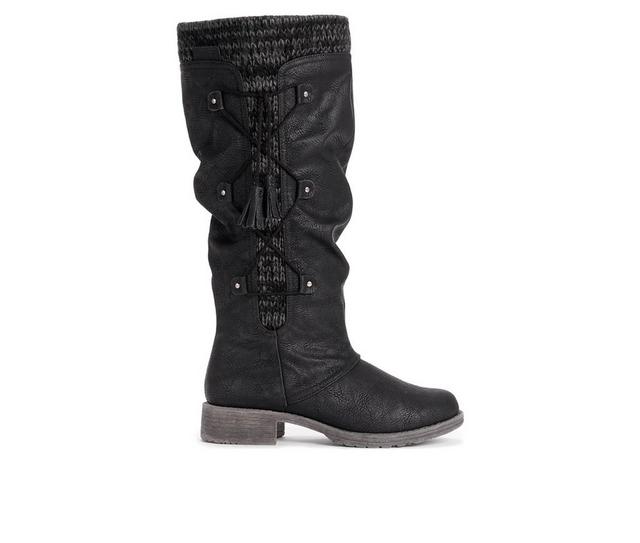 Women's MUK LUKS Bianca Beverly Knee High Boots in Black color