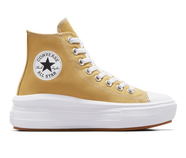 Women's Converse Chuck Taylor All Star Move Lift Hi Platform Sneakers in Dunescape/White color