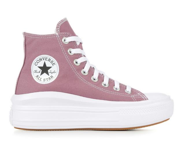 Women's Converse Chuck Taylor All Star Move Lift Hi Platform Sneakers in Dahlia/White color