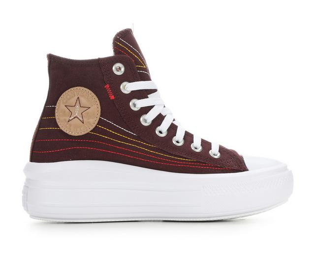 Women's Converse Chuck Taylor All Star Move Lift Hi Platform Sneakers in Coffe/Embroider color