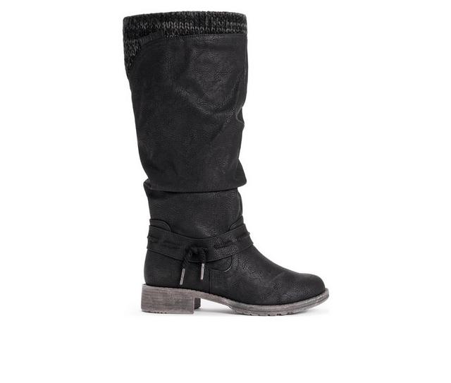 Women's MUK LUKS Bianca Briana Knee High Boots in Black color