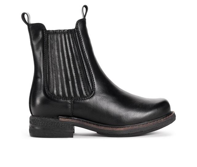 Women's MUK LUKS Spike Madison Chelsea Boots in Black color