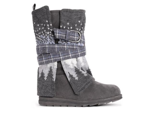Women's MUK LUKS Sigrid Nikki Too Winter Boots in Charcoal color