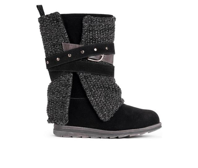 Women's MUK LUKS Sigrid Nikki Too Winter Boots in Black color