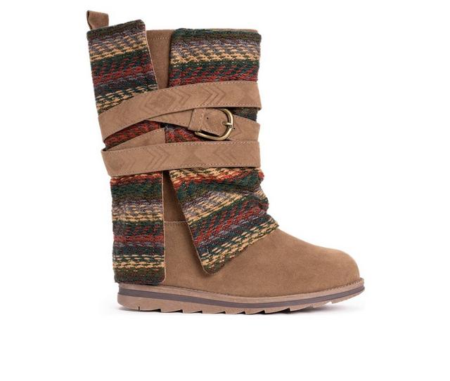 Women's MUK LUKS Sigrid Nikki Too Winter Boots in Stone color