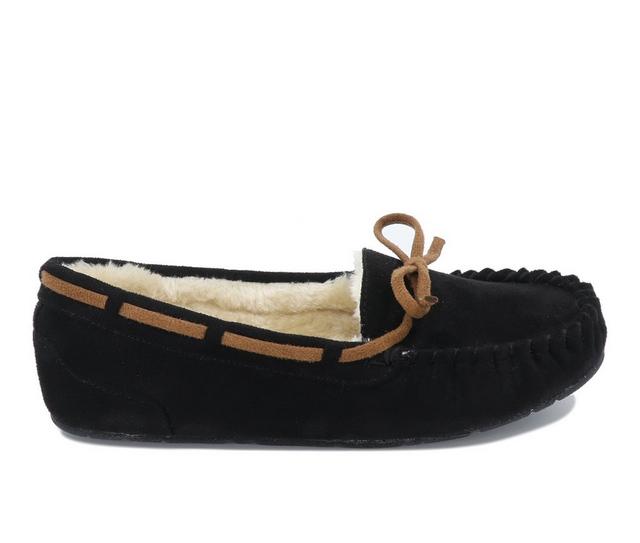 Unionbay Yum Mocassin Slippers in Black color